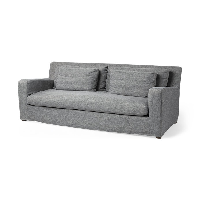 Joss and Main Nessa 92.5" Square Arm Slipcovered Sofa