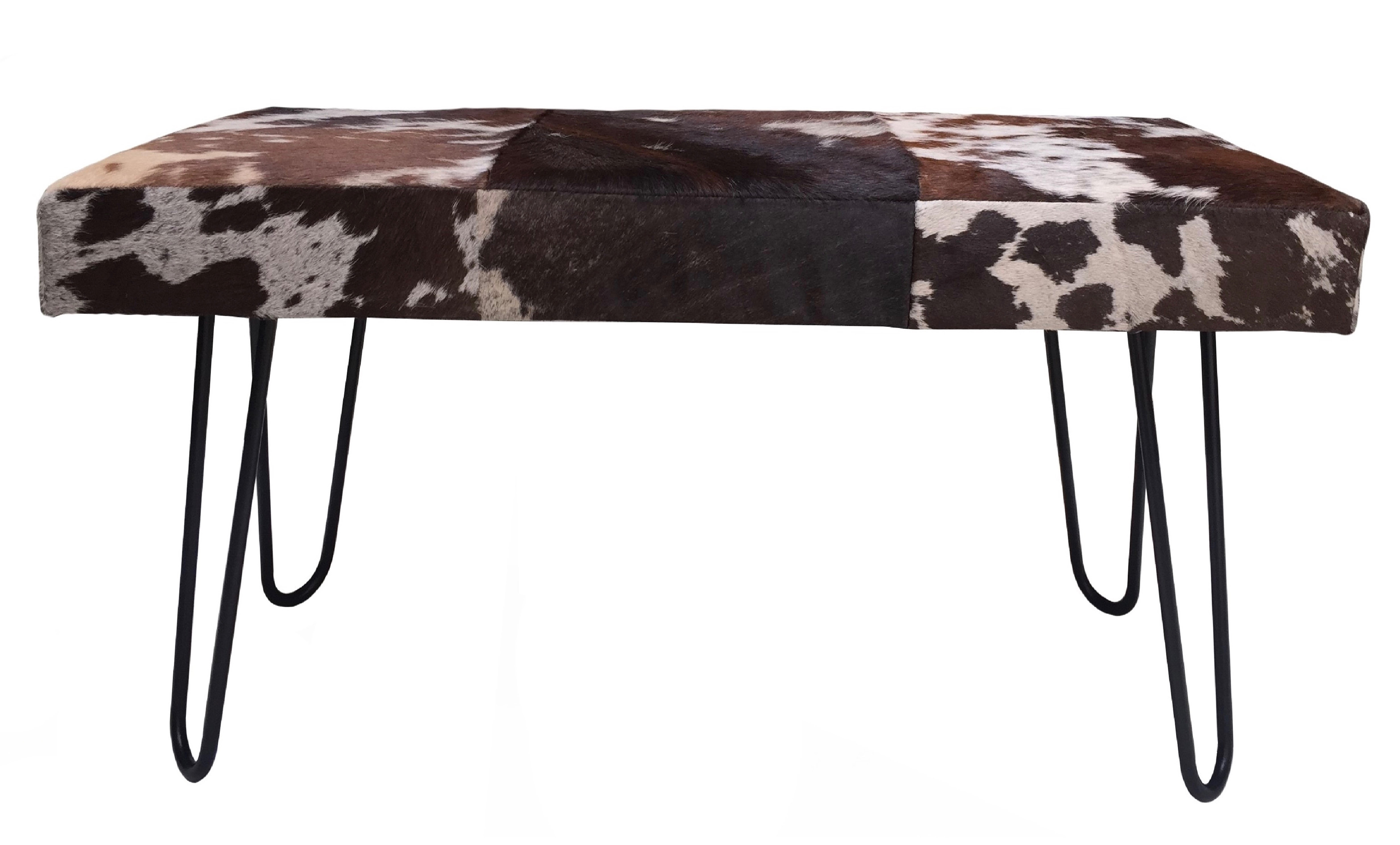 cowhide bench cushion