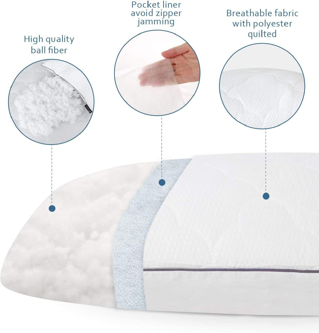thin bed pillows