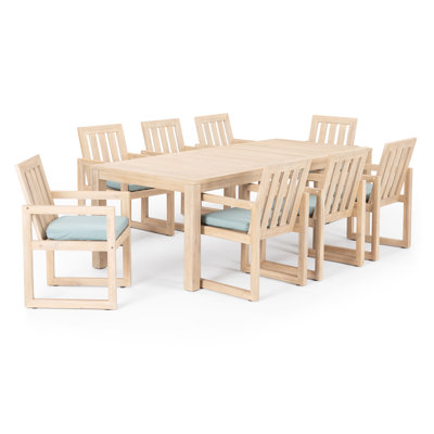 Moraine Rectangular 8 -  Person 87" Long Dining Set with Cushions by Joss and Main