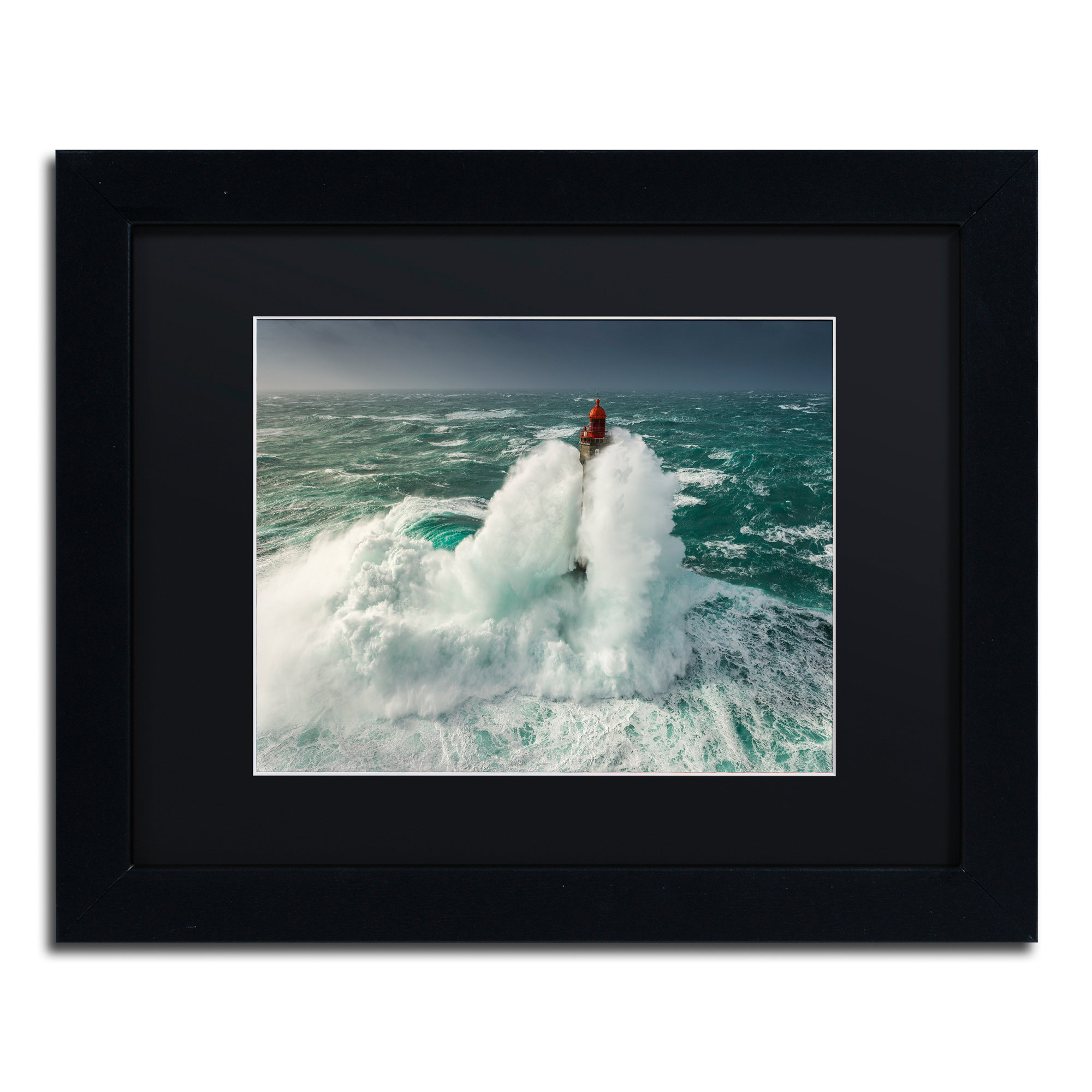 11 by 14-Inch Gate to The Ocean Artwork by Mathieu Rivrin Wood Frame White Matte 