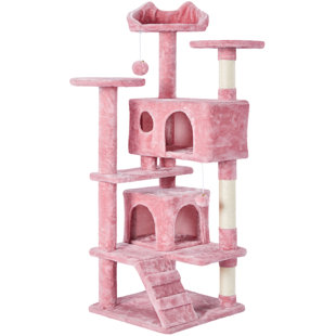 pink cat scratching post