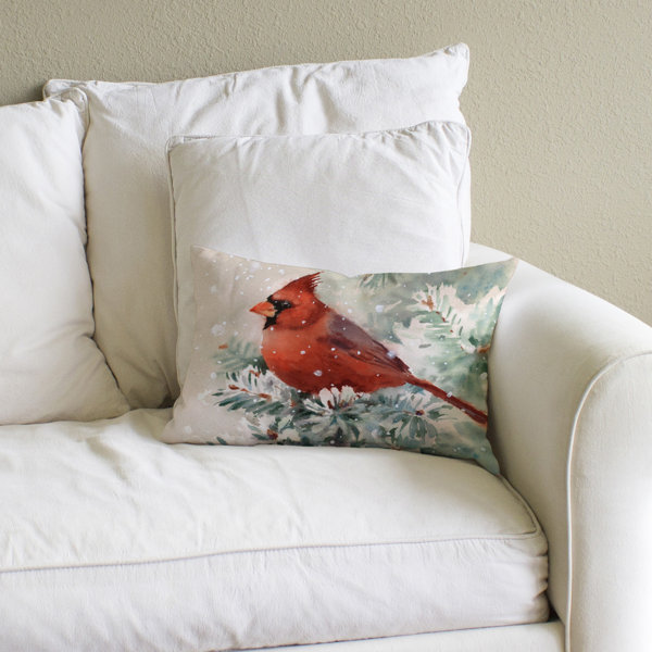 cardinal throw pillow
