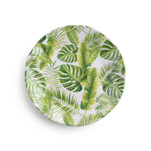Colorful Tropical Toucan Birds Set of 4 Novelty Bamboo Salad Dessert Appetizer Party Plates BamBoo Fibre 