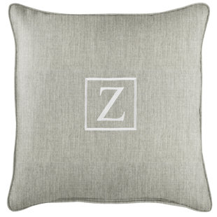 monogram outdoor throw pillows