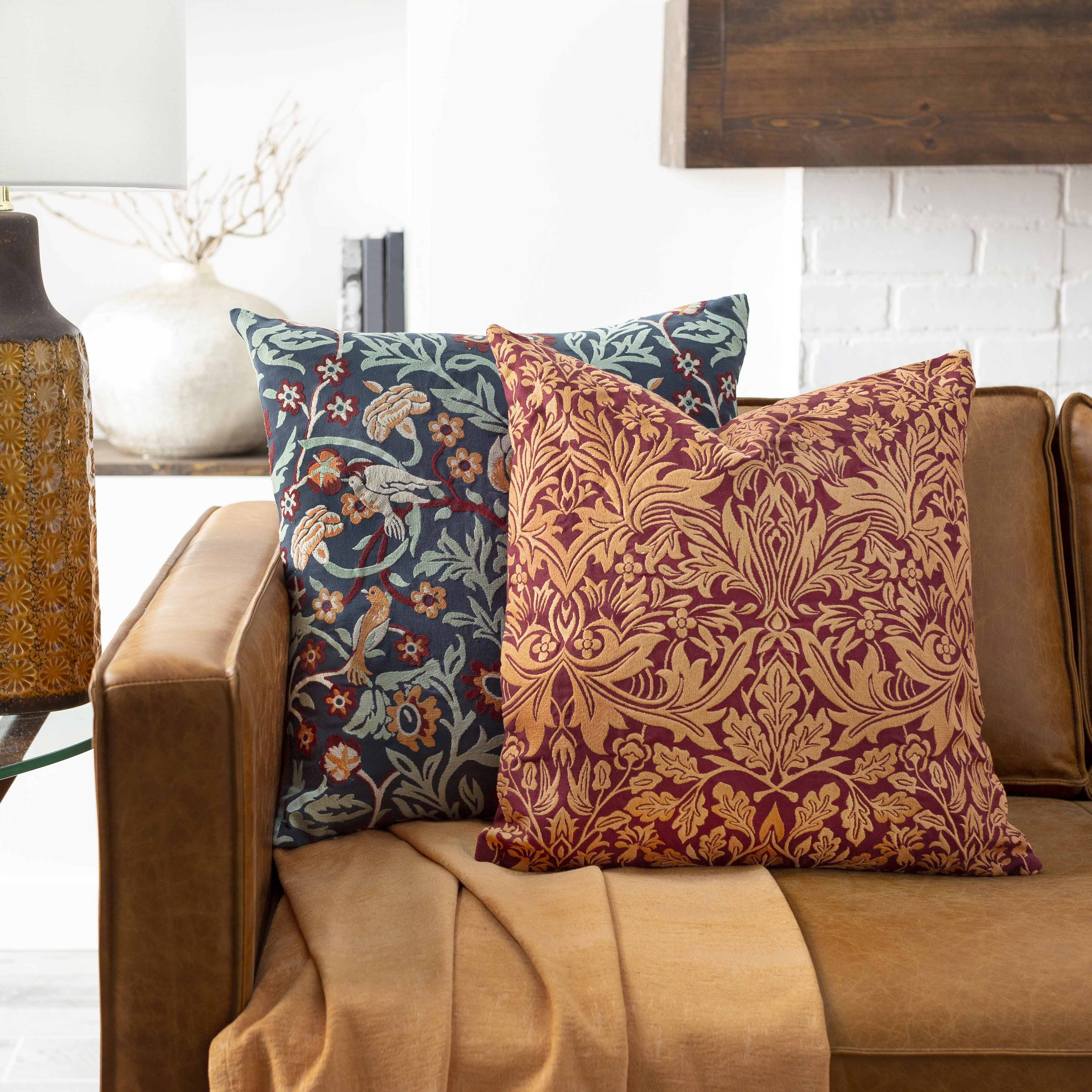 Black and gold fleur de lis family room decor floor mat ottomans and throw blankets and pillows from my art.
