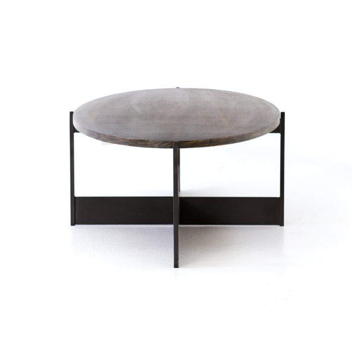 Joss and Main Nicole Solid Wood Cross Legs Coffee Table