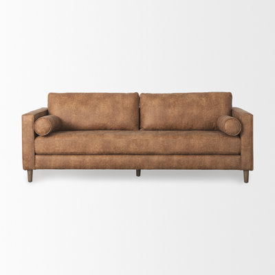 88" Faux Leather Square Arm Standard Sofa by Joss and Main
