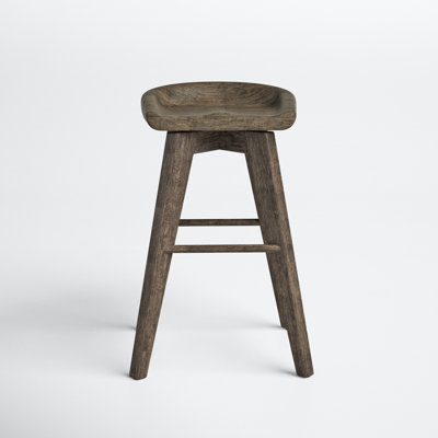 Ella Swivel Solid Wood 13.25" Short Stool by Joss and Main