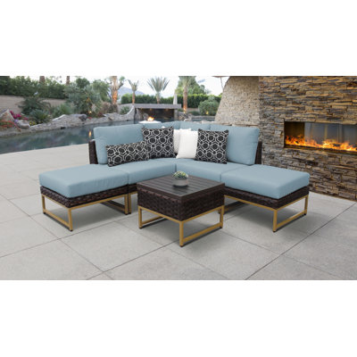 Savion 6 Piece Sectional Seating Group with Cushions by Joss and Main