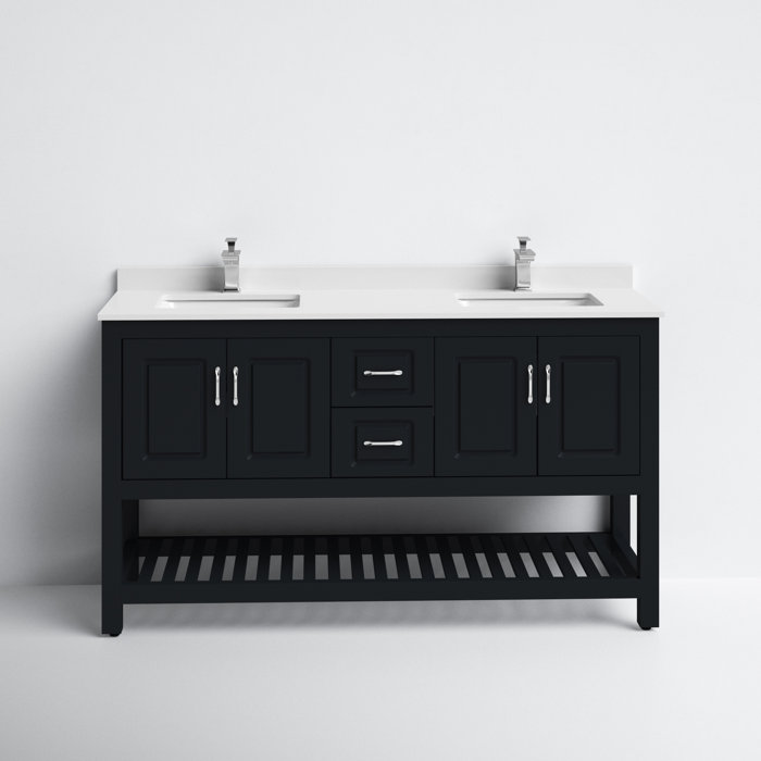 Joss and Main Needville 59" Double Bathroom Vanity Set