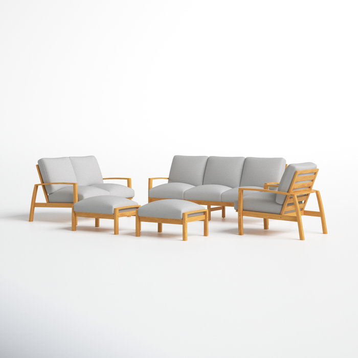 Joss and Main Sean 5 Pieces Sofa Seating Group with Cushions