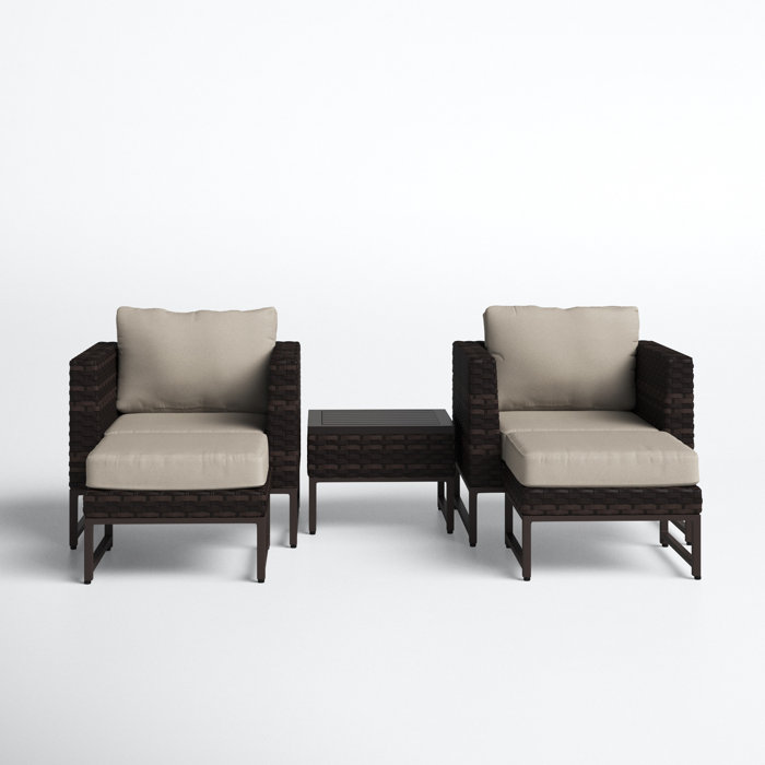 Joss and Main 5 Piece Seating Group with Cushions