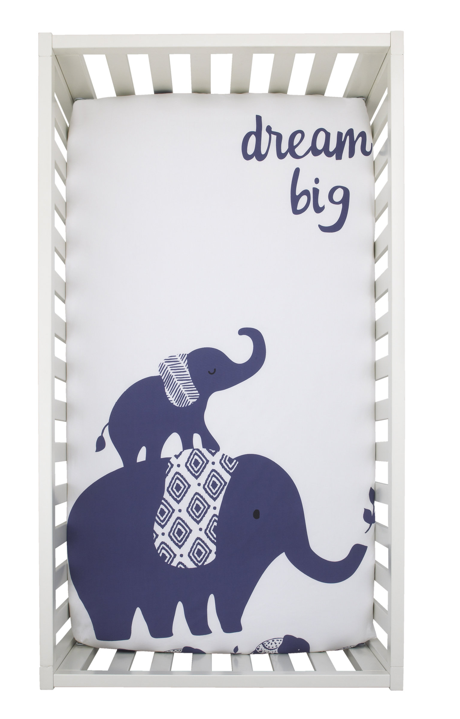 elephant fitted crib sheet