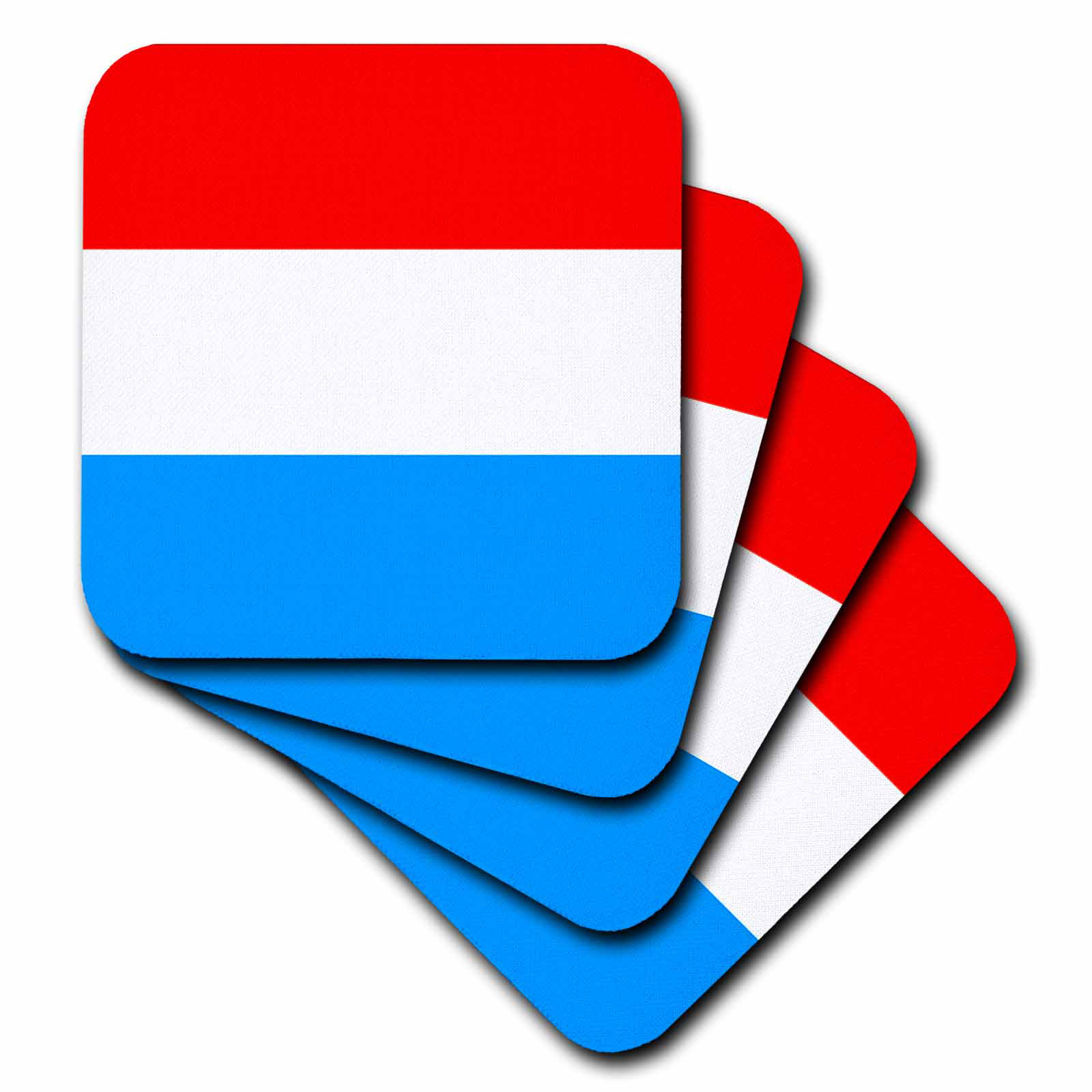 Set of 4 3dRose cst_28263_3 Luxembourg Flag-Ceramic Tile Coasters 