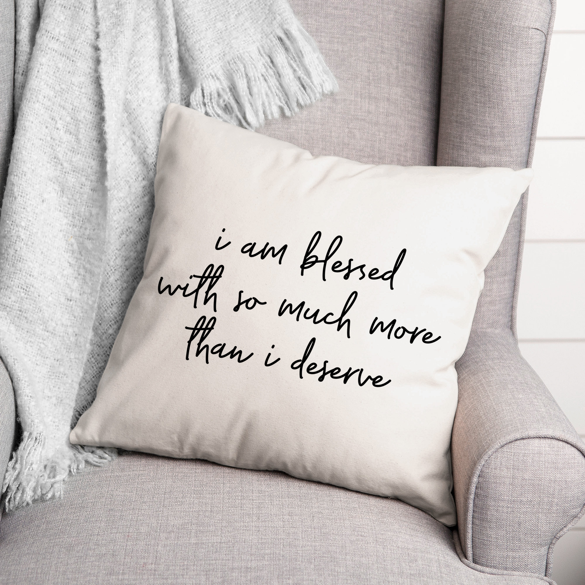 blessed throw pillow