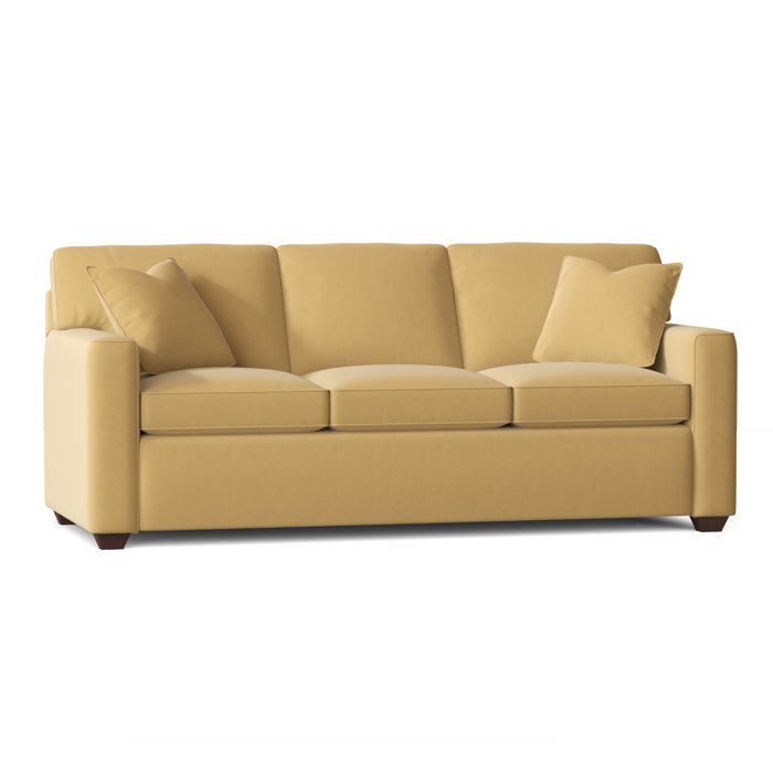 Ebern Designs Lesley 87" Square Arm Sofa Bed with Reversible Cushions
