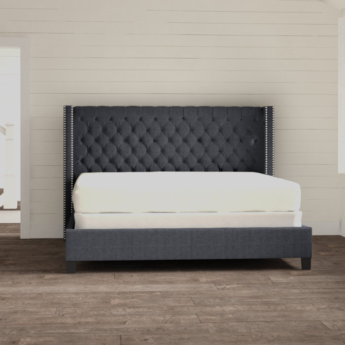 Joss and Main Colleen Tufted Upholstered Low Profile Platform Bed