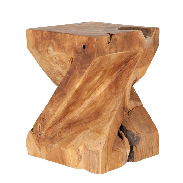 Joss and Main Sylva Solid Wood Accent Stool