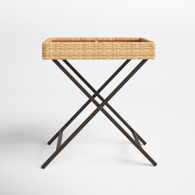 Tamworth Folding Wicker Side Table by Joss and Main