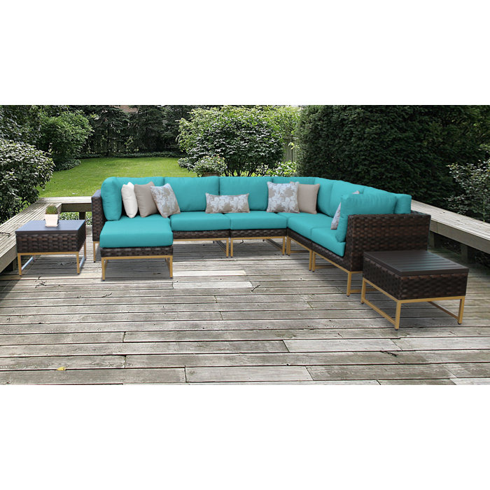 Joss and Main Nauvoo Wicker/Rattan Seating Group with Cushions