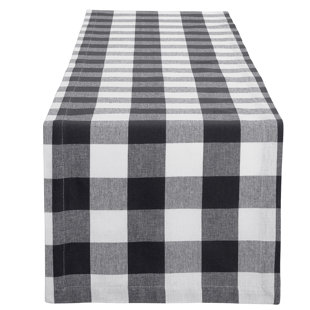 12 x 108 Inch, Red /& Black Bettery Home Buffalo Check Christmas Table Runner Cotton Linen Plaid Table Runner for Christmas Party Table Decoration