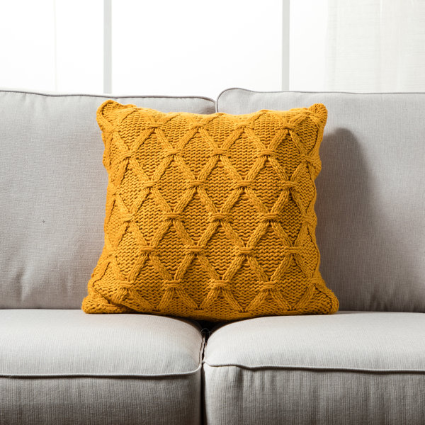 large knit pillow