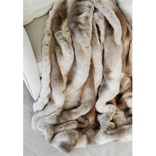 60" 72" 84" Brown Exotic Wolf Exotic Coyote Custom Made USA Throws Blankets 