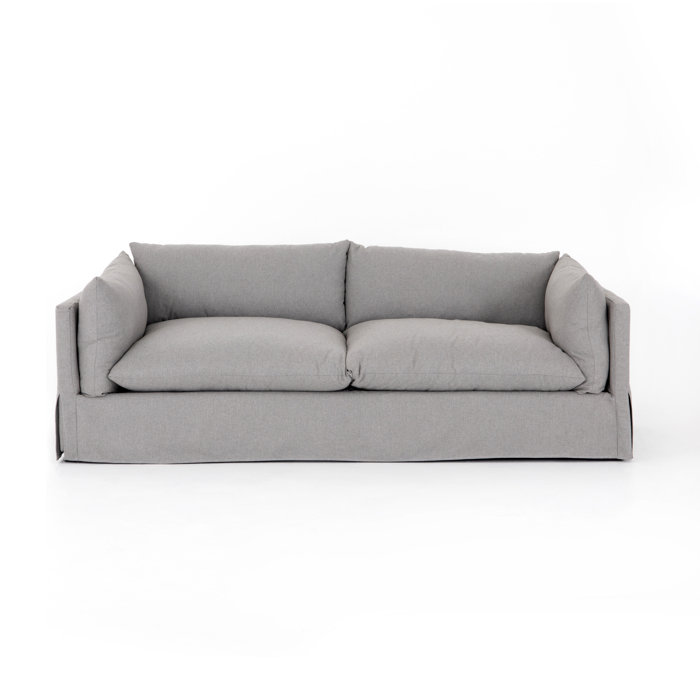Joss and Main Lissie 94" Square Arm Slipcovered Sofa with Reversible Cushions