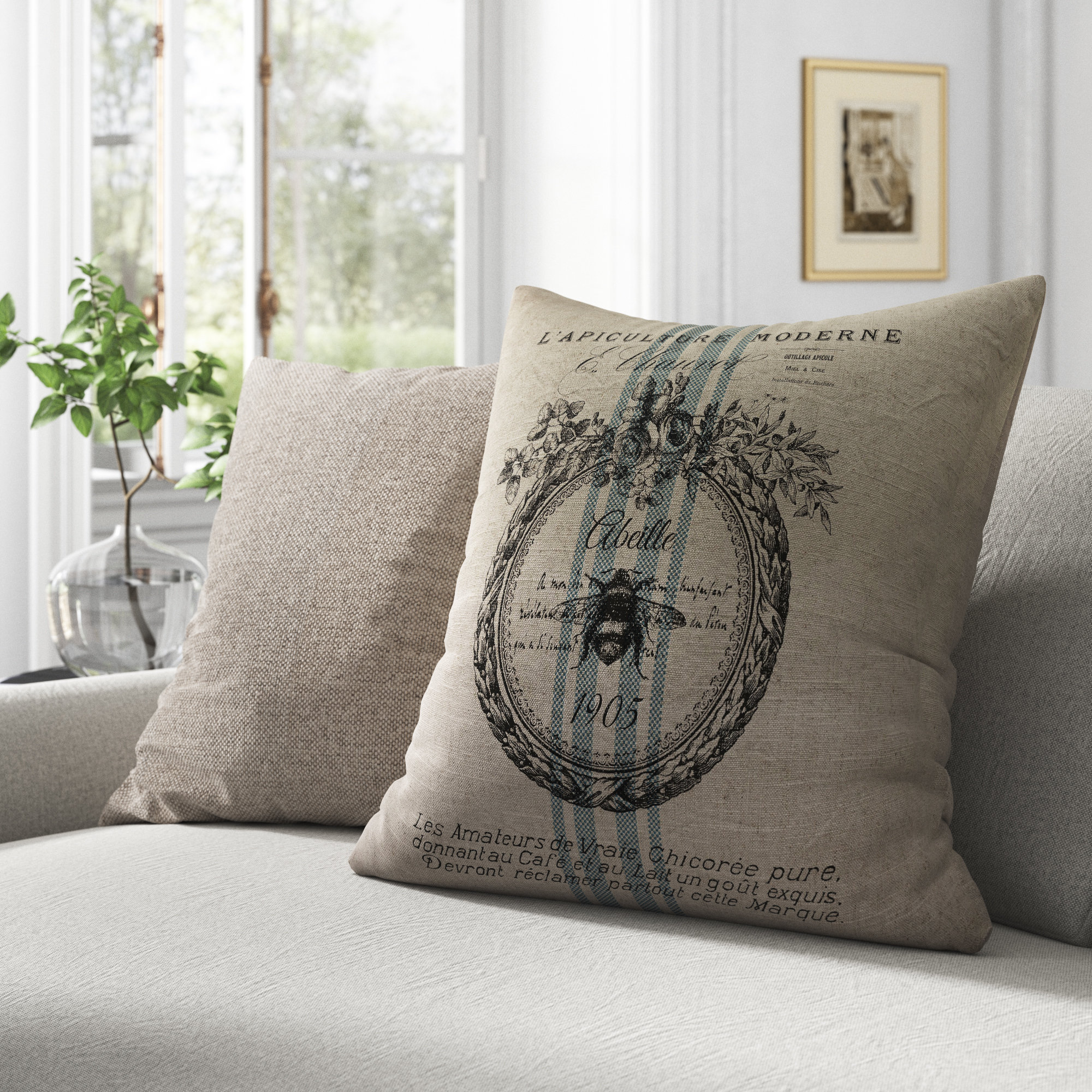 cottage style throw pillows