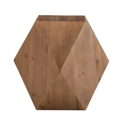 Barry Solid Wood Block End Table by Foundstone