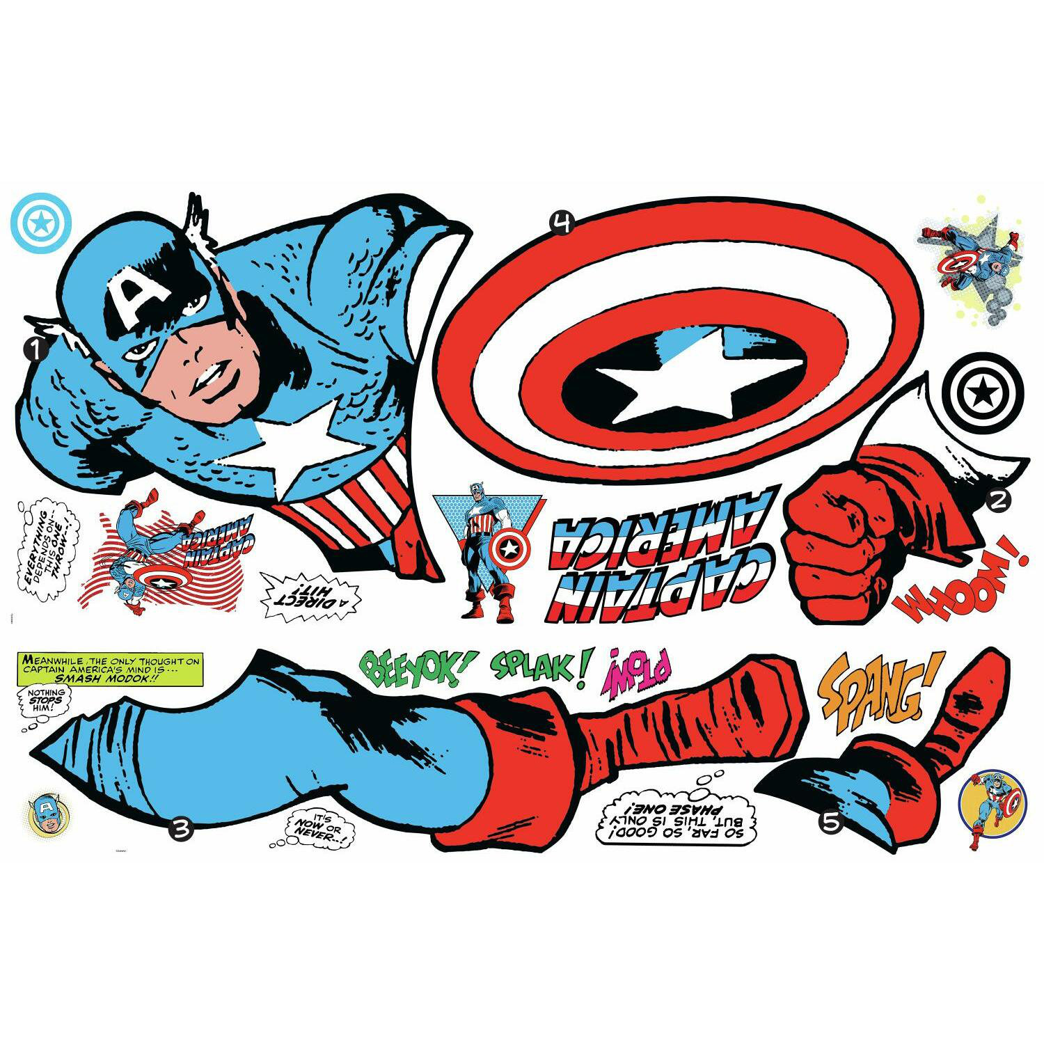 Room Mates Marvel Captain America Comic Wall Decal Wayfair