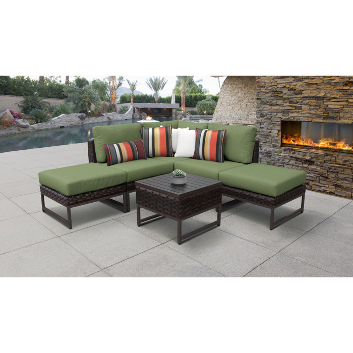 Joss and Main Savion 6 Piece Sectional Seating Group with Cushions