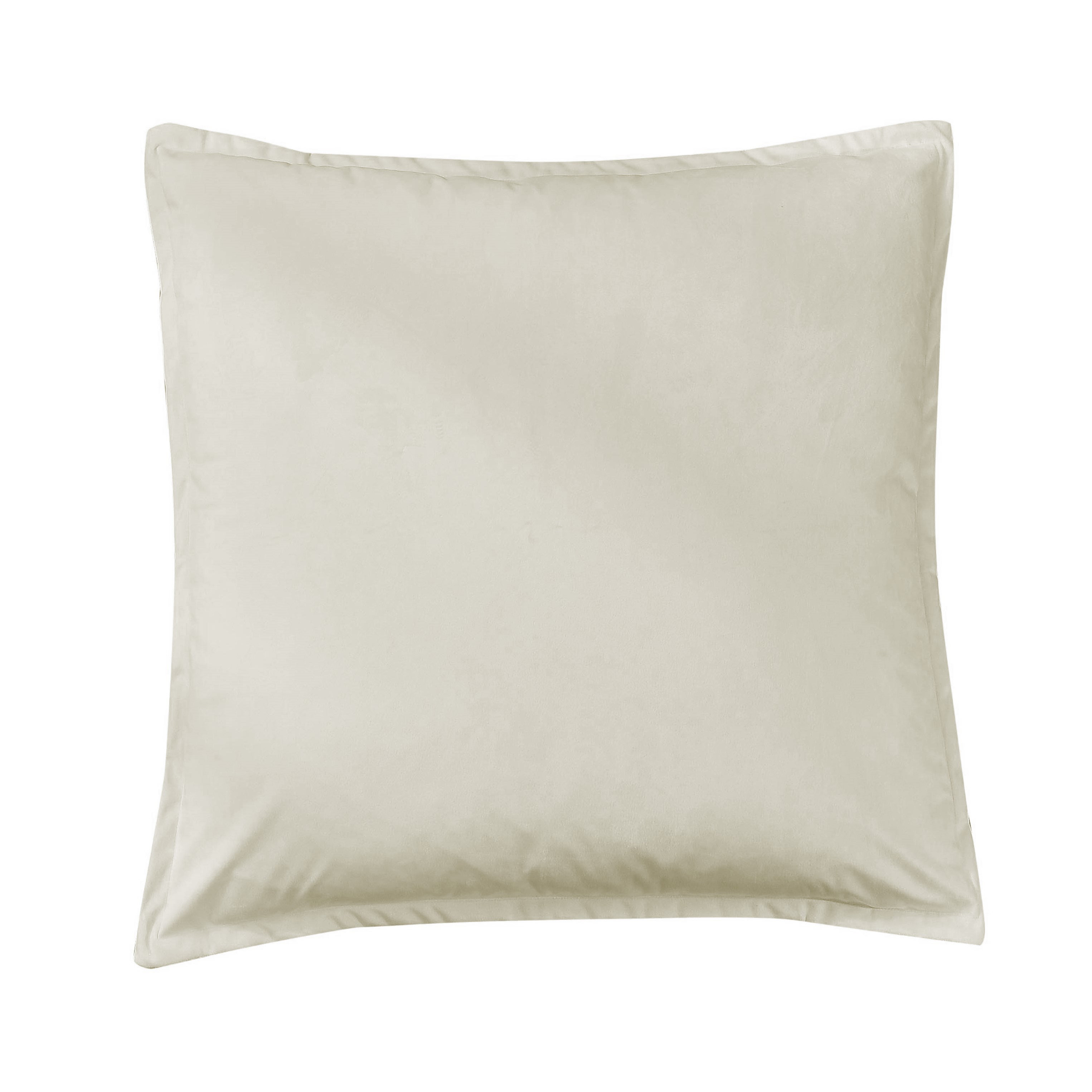 white velvet euro sham