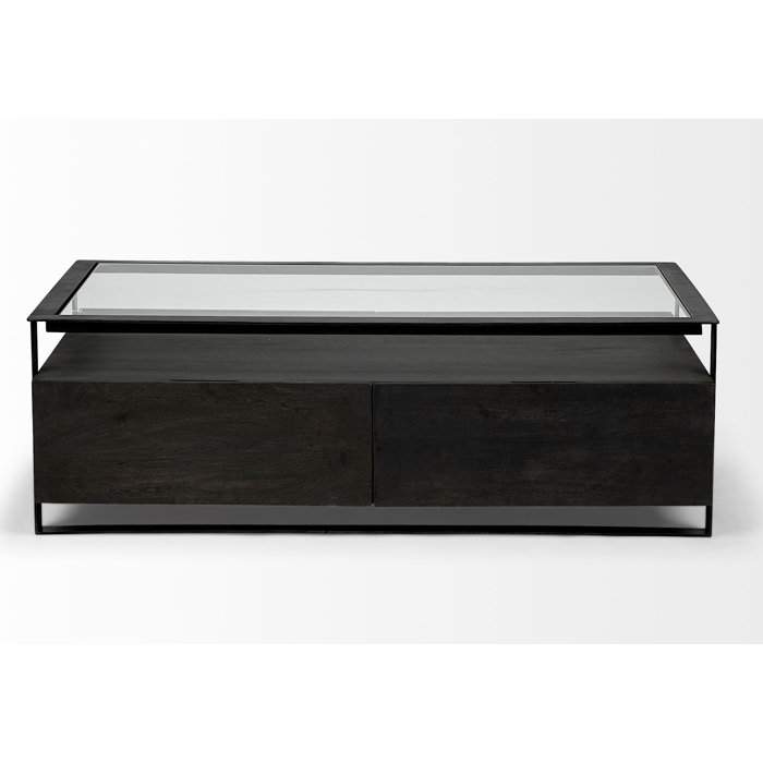 17 Stories Macdonald Coffee Table with Tray Top and Storage