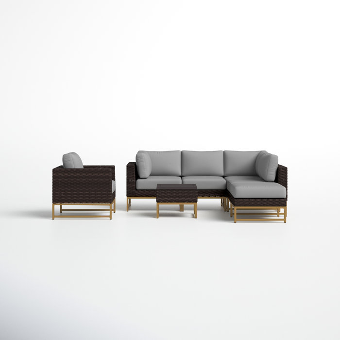 Joss and Main Nauvoo Sectional Seating Group with Cushions