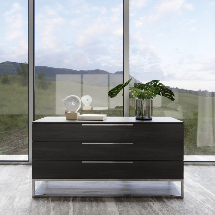 Wade Logan Pattison 3 Drawer 58.25" W Dresser