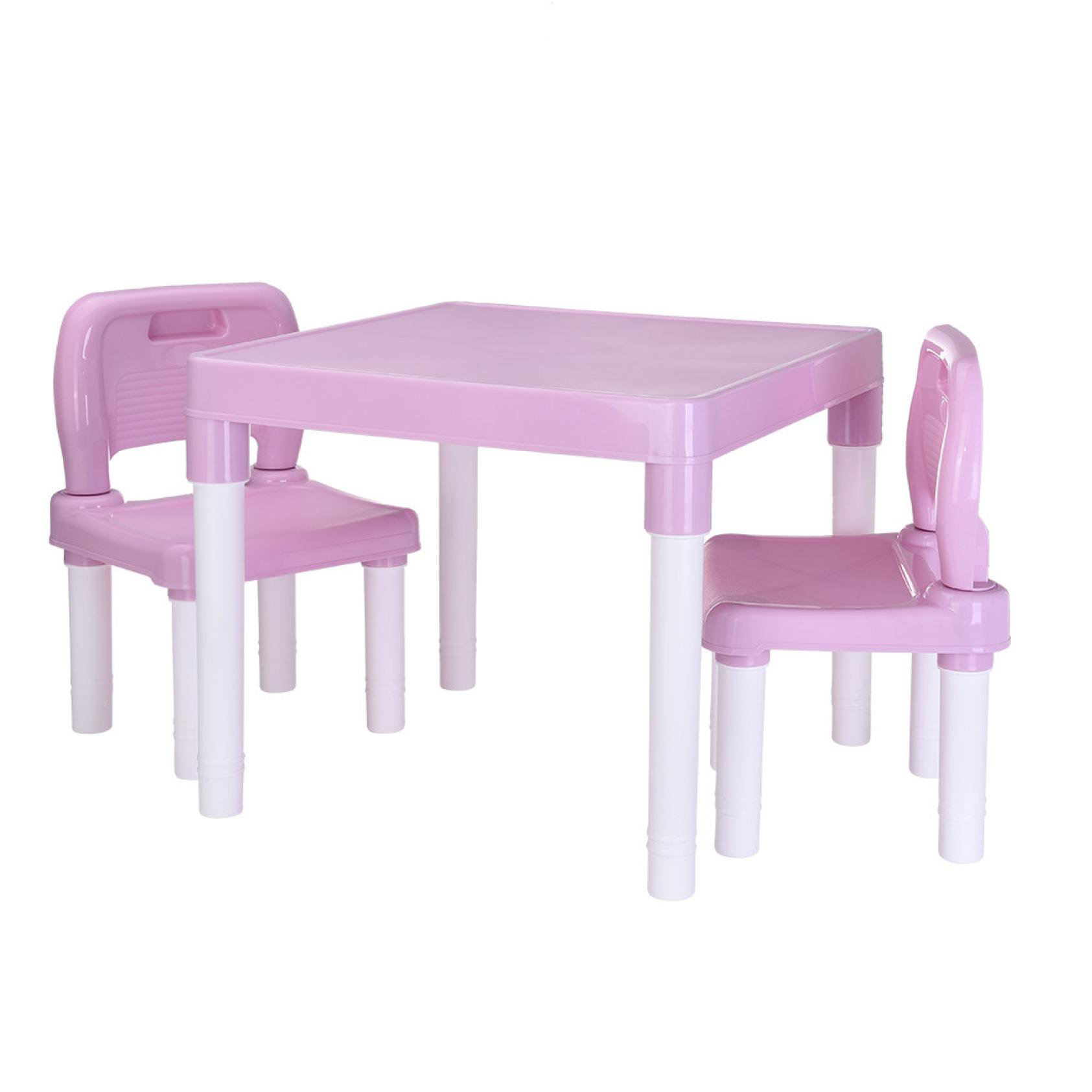 white plastic kids table