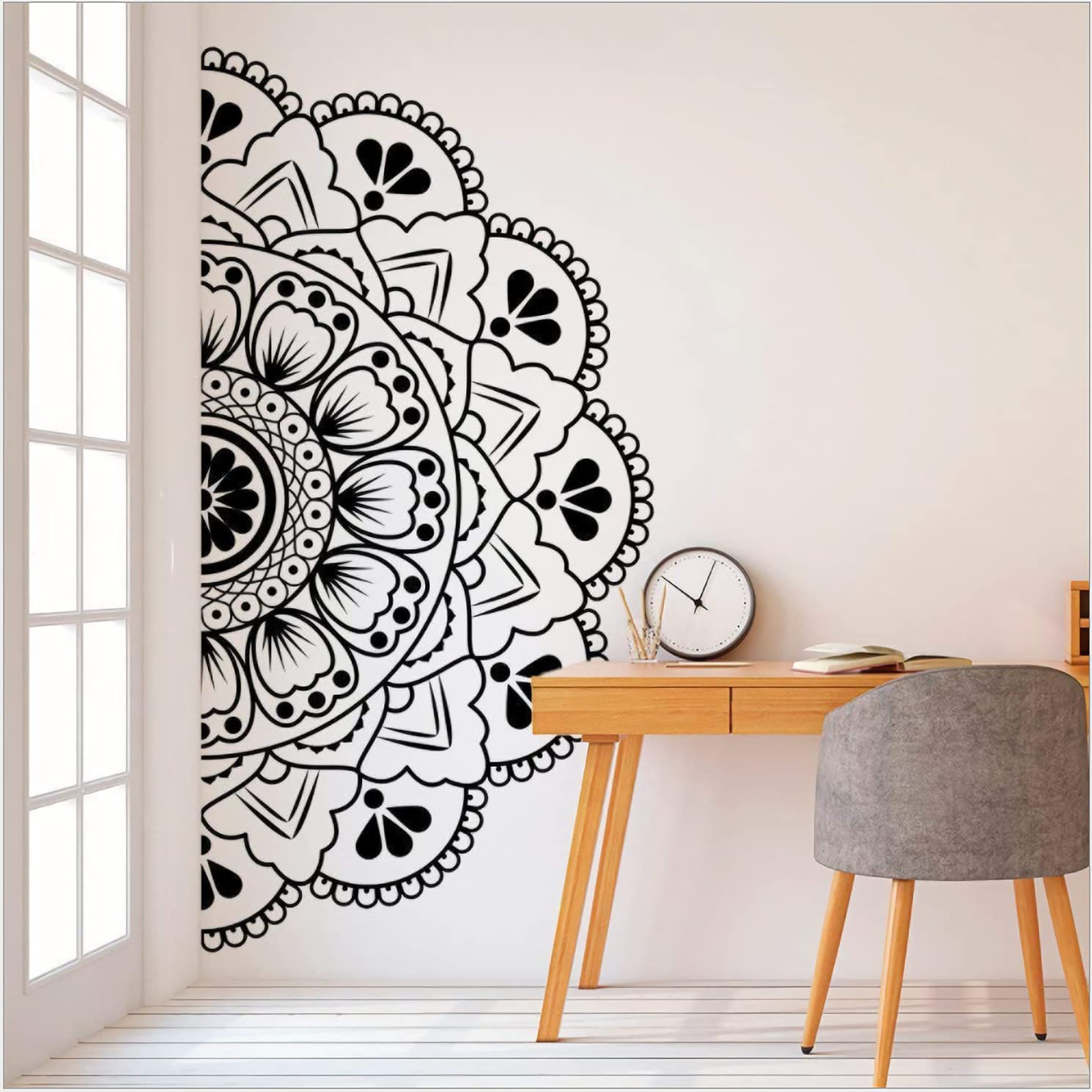 Caizhi Half Mandala Wall Decal Wayfair