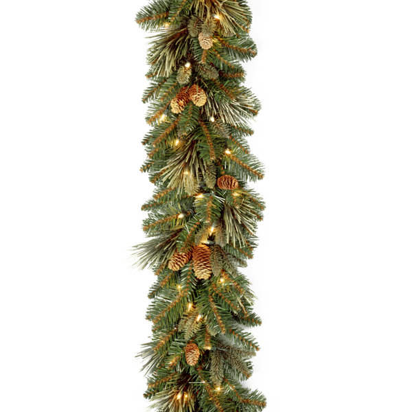 Battery Operated Lighted Garland Battery Pre Lit Garland Wayfair