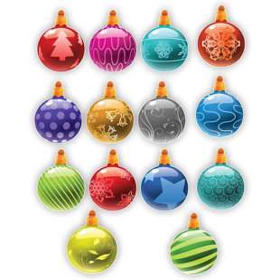 FEATHERS APPEAR X2 bauble Vinyl DECAL ONLY stickers DIY CHRISTMAS BAUBLE