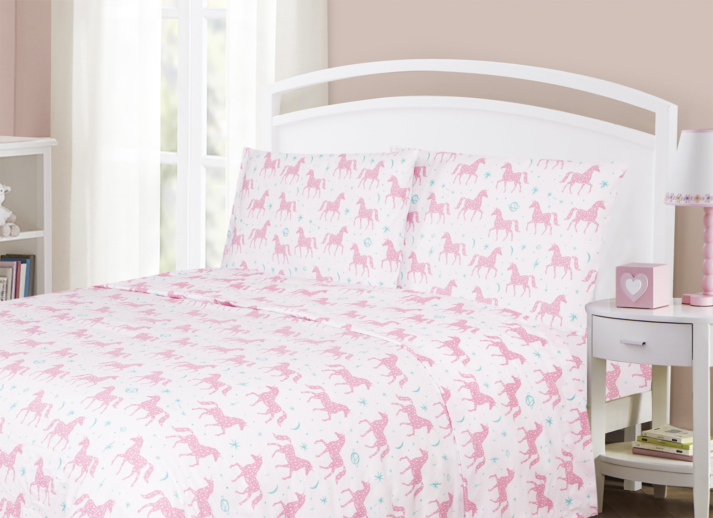 twin unicorn sheet set