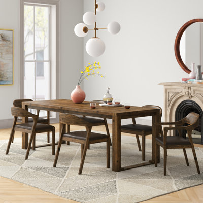 Franke 7 Piece Drop Leaf Solid Wood Dining Set by Mercury Row