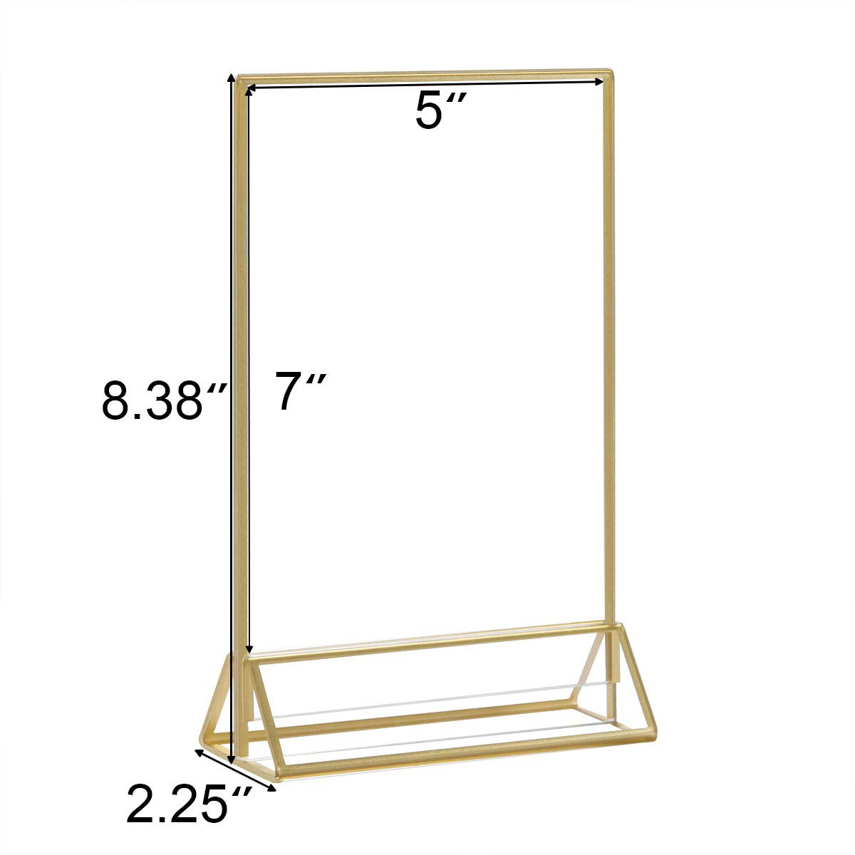 honer 18 Pack Gold Sign Holders 5X7'' Acrylic Double Sided Table Menu ...