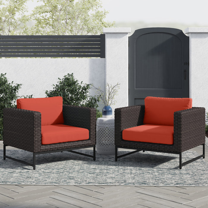 Joss and Main Savion Patio Chair with Cushions