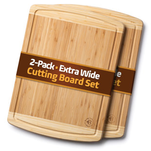 Bambusi Bamboo Wood Premium Cutting Board Set (Set of 2)