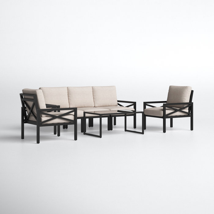 Joss and Main Cormac 6 Piece Sofa Seating Group with Cushions