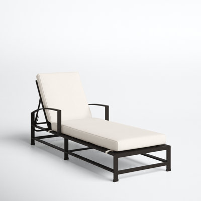 Mulcahey Chaise Lounge with Cushion by Sol 72 Outdoor