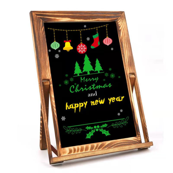 Rustic Chalkboard Sign Wooden Frame with Adjustable Stand Reversible 11x11 Rustic Chalkboard Sign Wooden Frame with Adjustable Stand Reversible 11x11