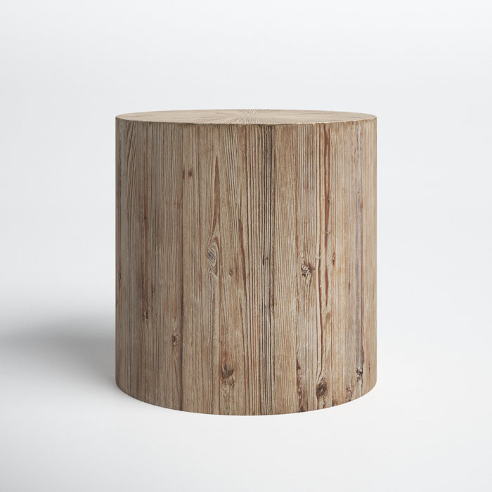 Joss and Main Maria Solid Wood Block End Table